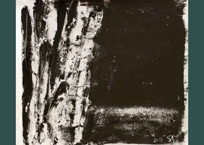 Burches at night 12 X 14 Charcoal and acrylic on paper