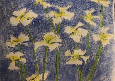 Daffodils 12x16 Mixed Media on Paper