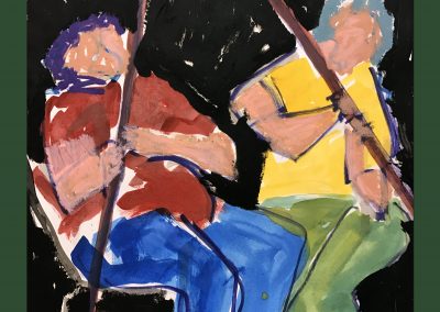 Musicians 24 X 18 Acrylic on paper
